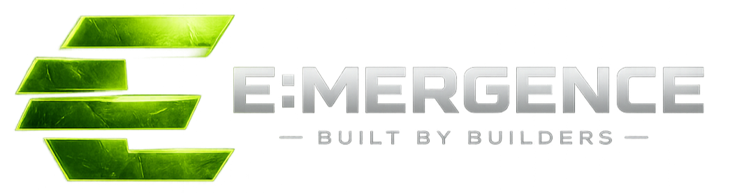 Emergence built by builders logo